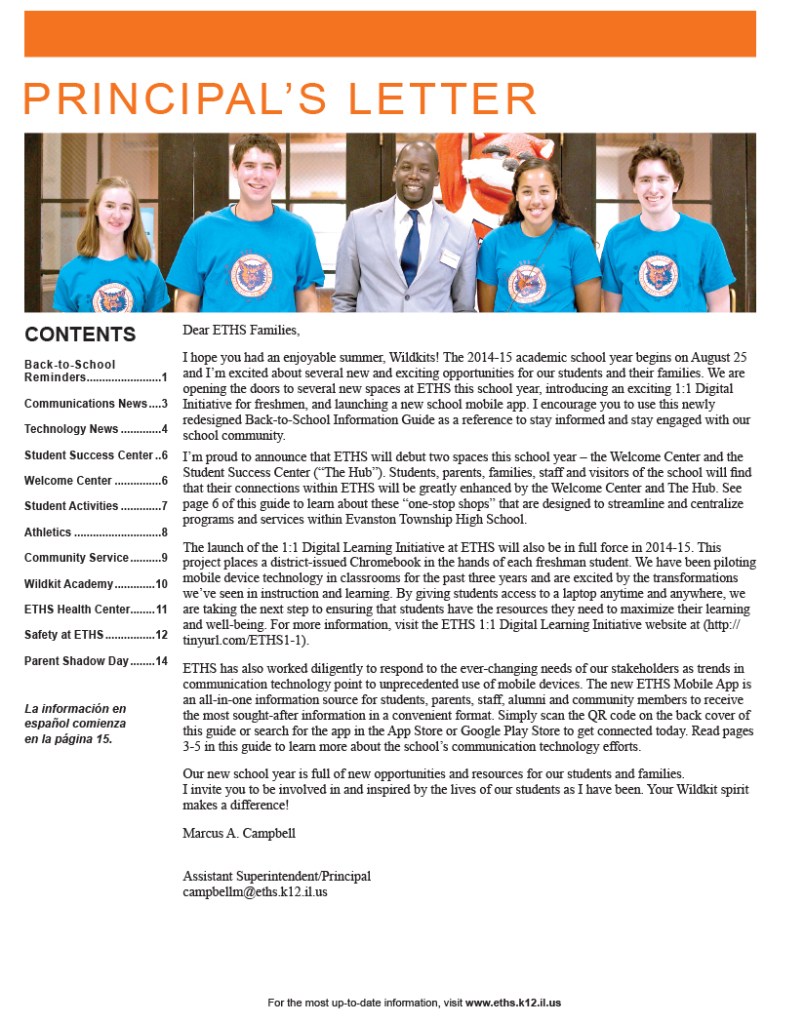 Back-to-School Information Guide - inside pages